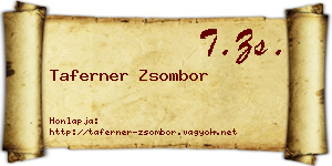 Taferner Zsombor névjegykártya